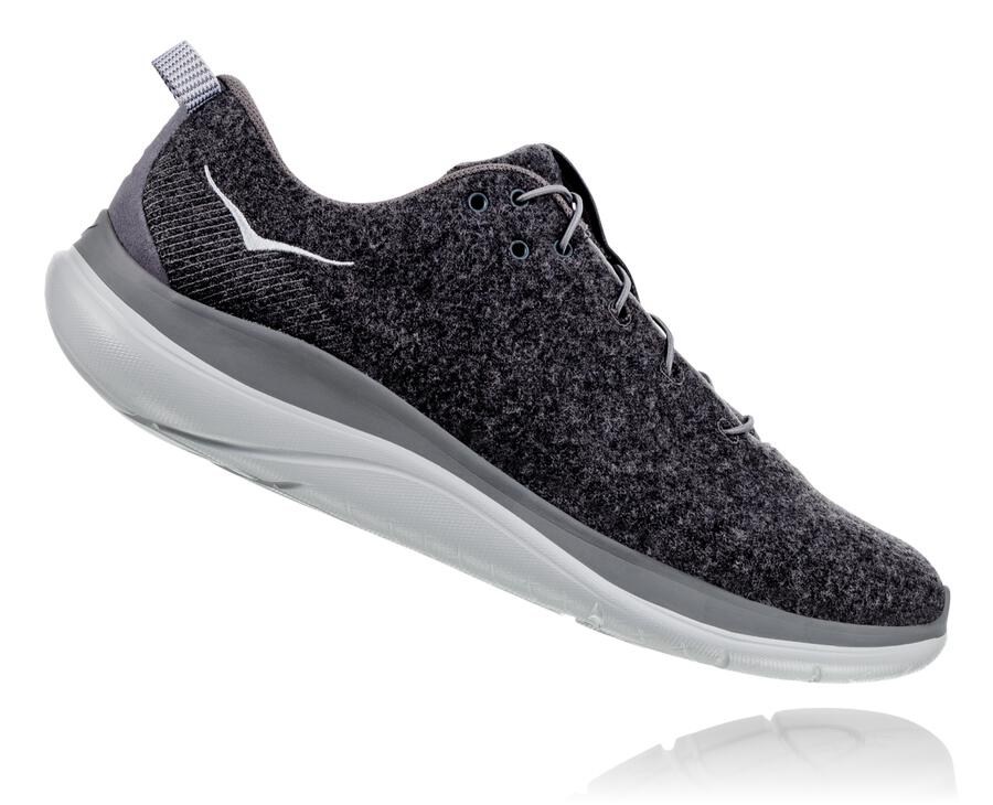 Hoka One One Running Shoes Womens Dark Grey - Hupana Flow Wool - 61945WRDI